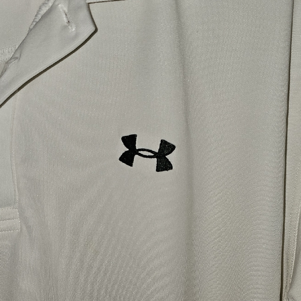 Under Armour Classic White Polo with Black Logo